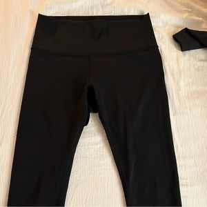 Lululemon Wunder Under Crop High-Rise *Full-On Luxtreme 23" Black Size 8